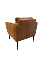 Rétro - Fauteuil en velours côtelé terracotta