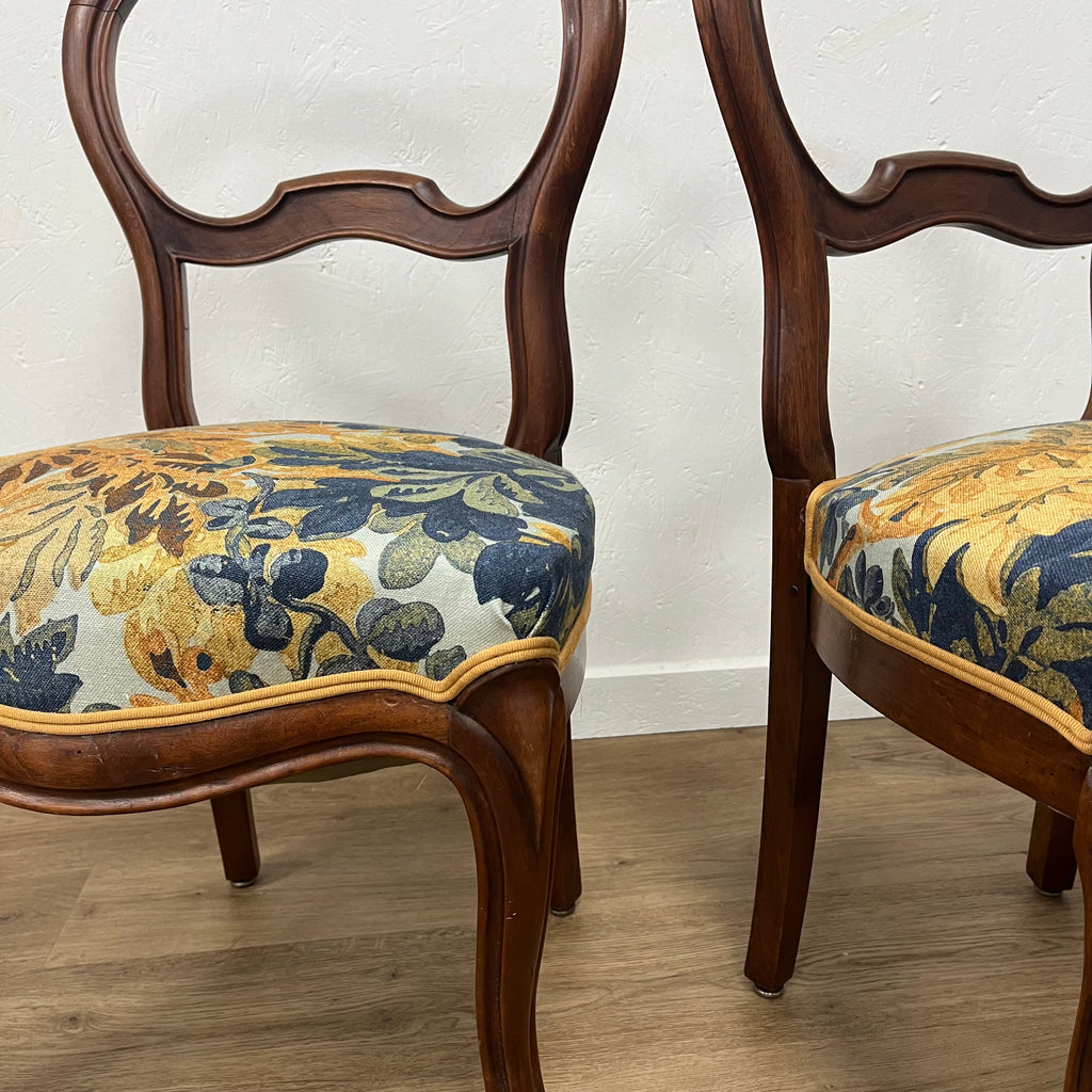 Réfection de fauteuils et petites chaises Napoléon III – Changement de tissu