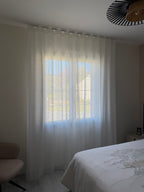 Voilage sur mesure – Rideau Wave sur rail plafond avec tissu Ado