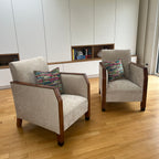 Réfection traditionnelle de fauteuils Art Déco