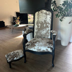 Restauration d’un fauteuil Voltaire – Réfection traditionnelle de l’assise