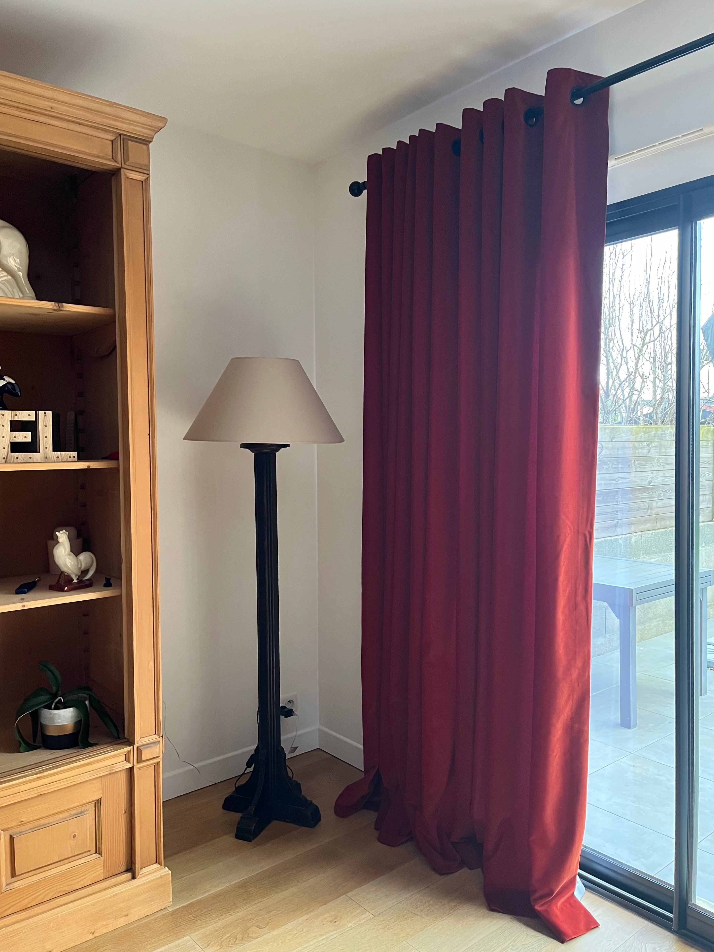 Rideaux terracotta sur mesure – Style cosy et chic