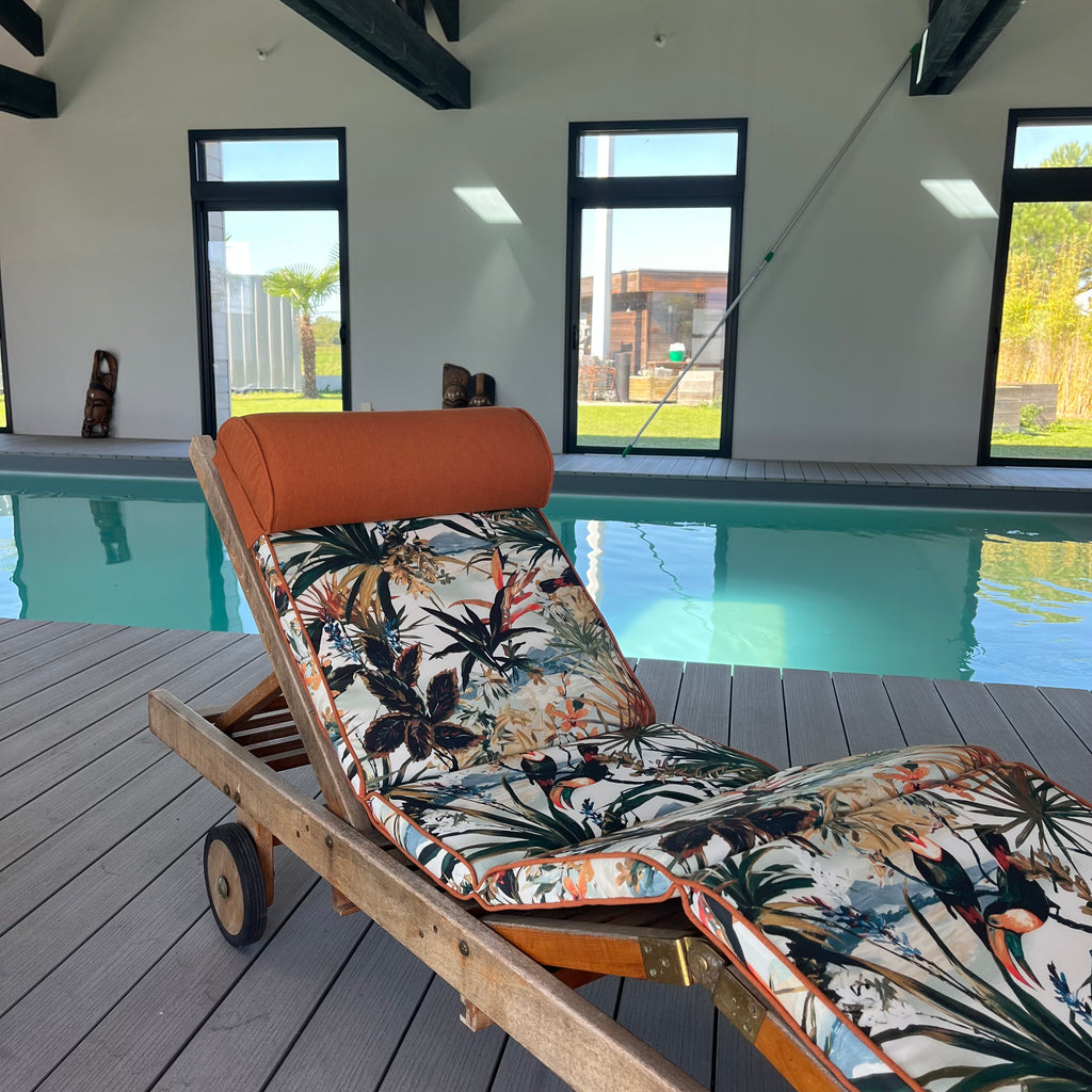 Réfection de transats – Confection de housses sur mesure pour mobilier extérieur