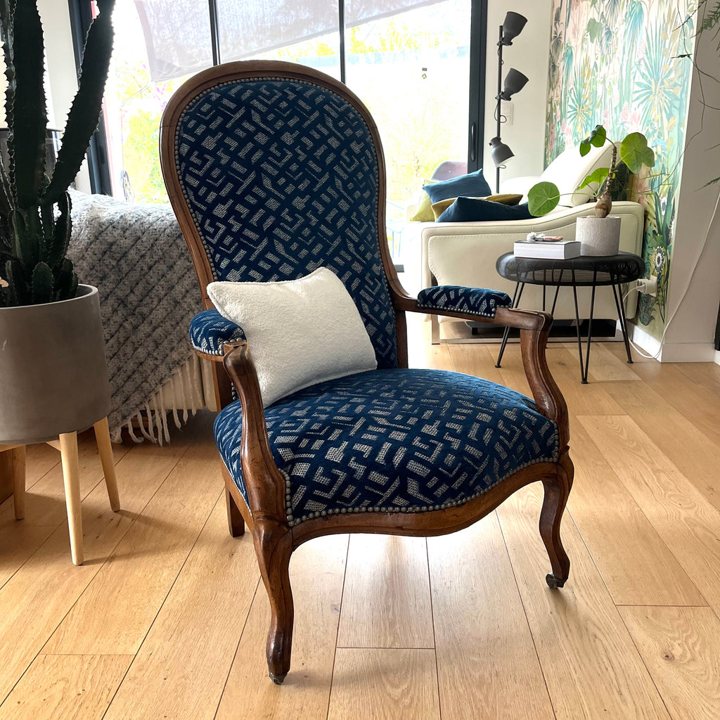 Restauration complète d’un fauteuil Voltaire