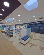 Création de deux banquettes sur-mesure pour une pharmacie - Projet réalisé avec CAP Agencement 